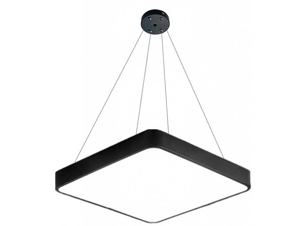 Závěsný Černý designový LED panel 400x400mm 24W denní bílá