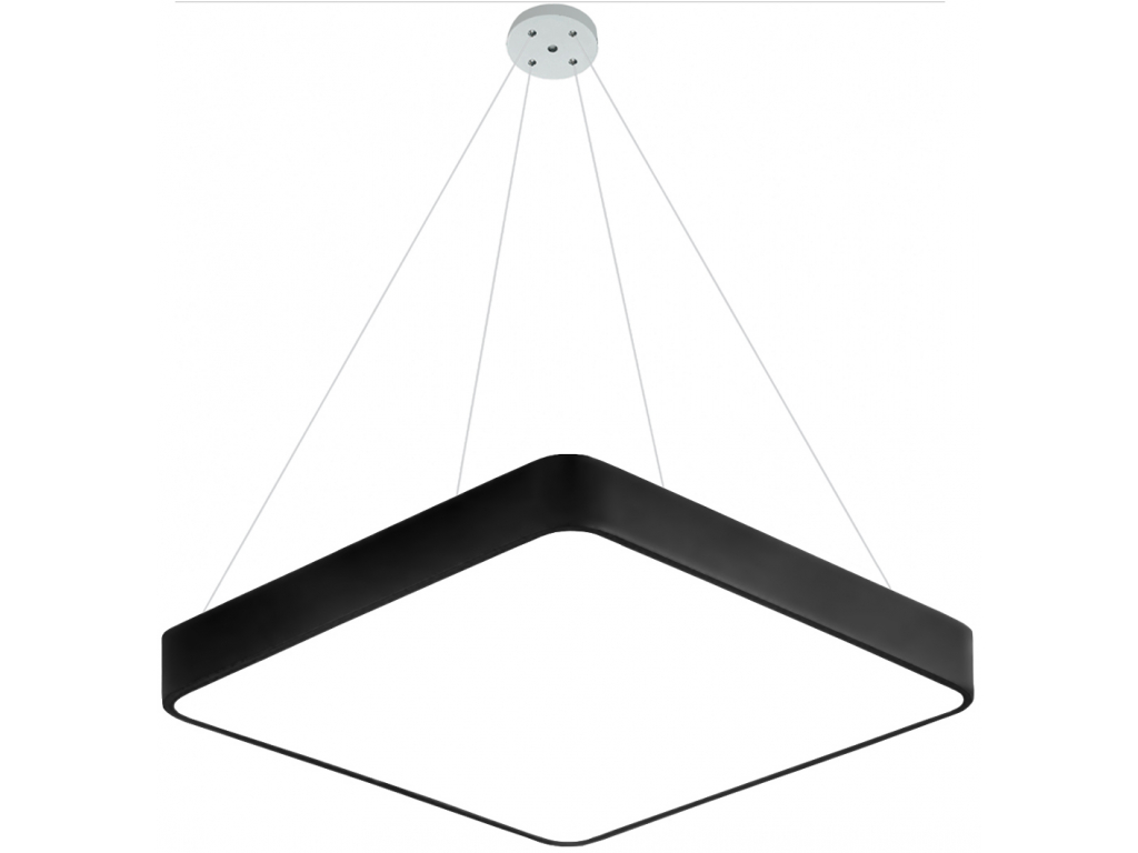 Závěsný Černý designový LED panel 500x500mm 36W denní bílá