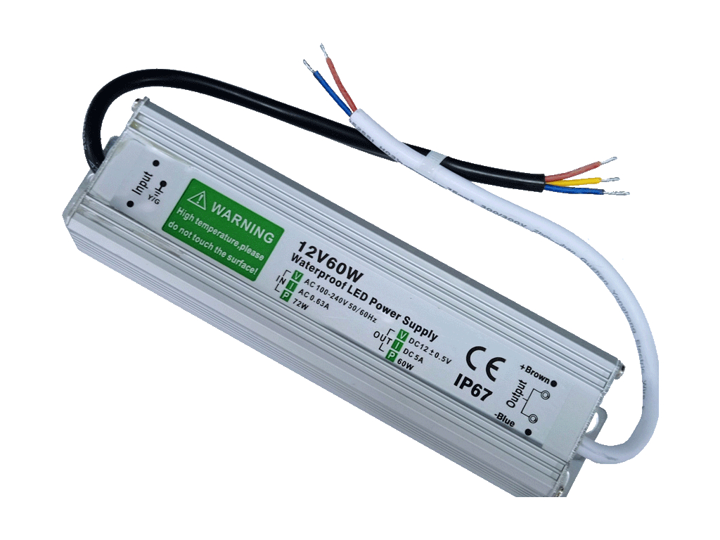 LED zdroj 12V 60W SLIM IP67 voděodolný