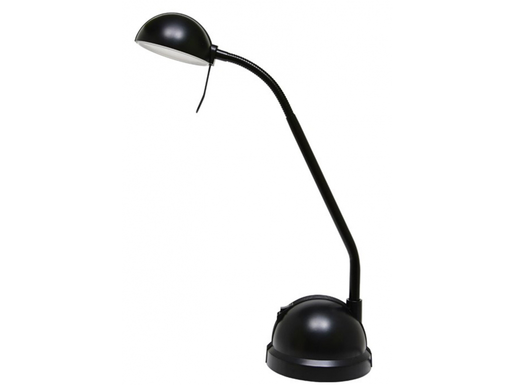 Černá LED stolní lampička spektra 8W denní bílá