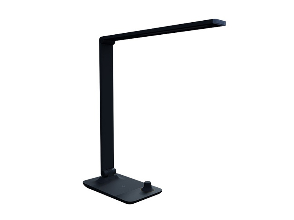Černá LED stolní lampička MASTER 10W s bezdrátovým nabíjením CCT