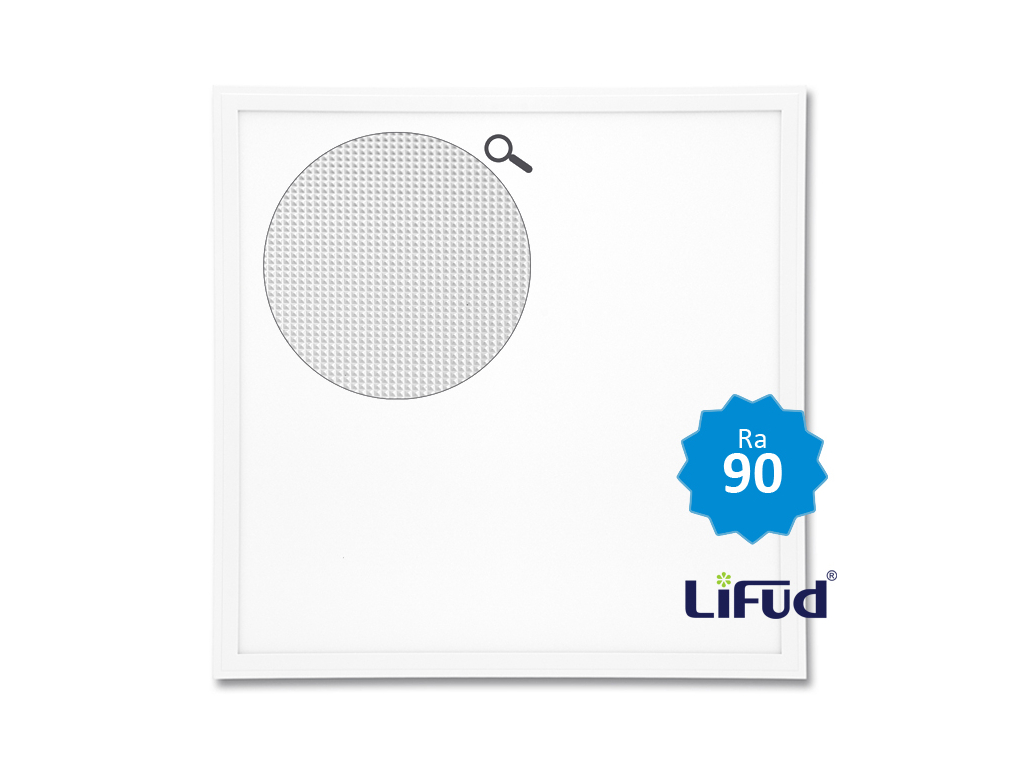 Bílý LED podhledový panel 600x600mm 45W lifud UGR RA90 denní bílá