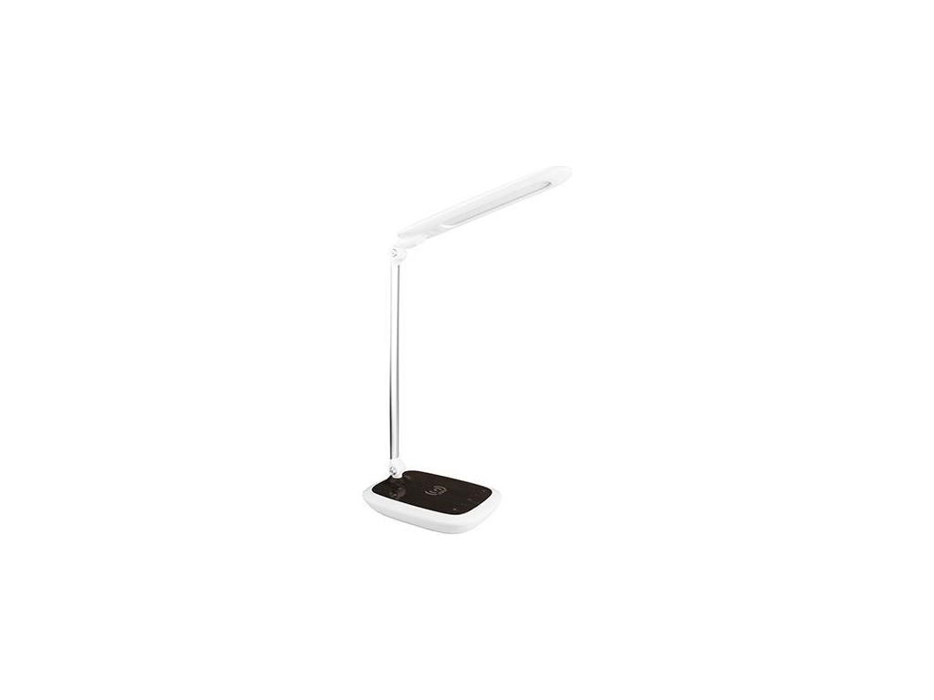 Stmívatelná Bílá LED stolní lampička DIPLOMAT DARK 17W s bezdrátovým nabíjením CCT