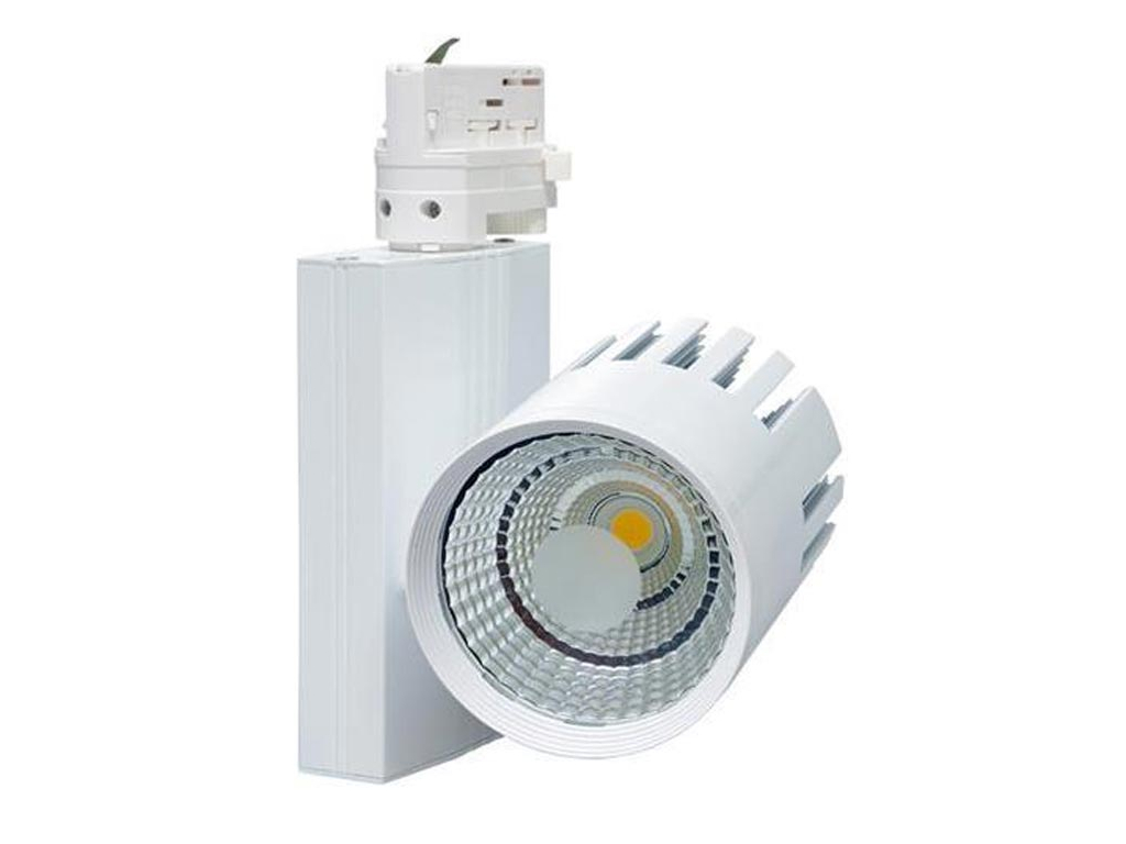 Bílý 3 fázový lištový LED reflektor 40W denní bílá