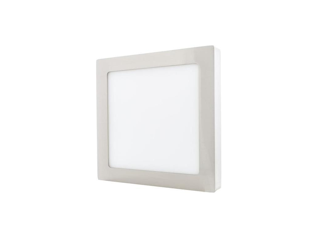 Stmívatelný chromový přisazený LED panel 225x225mm 18W teplá bílá