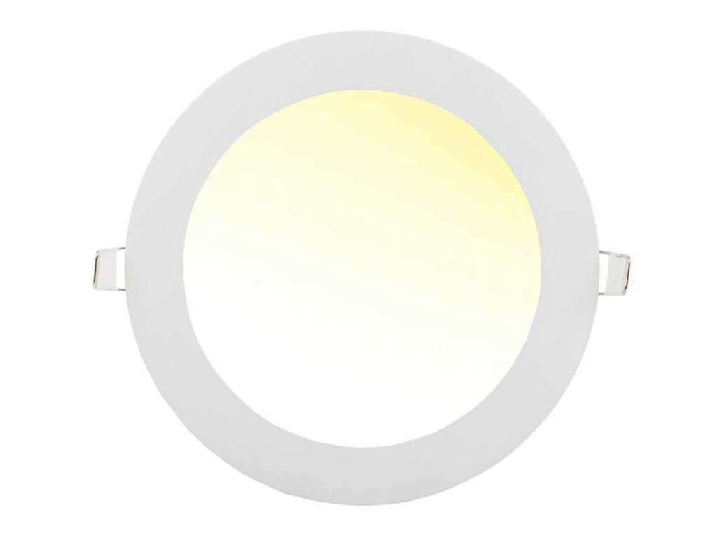 Bílý kruhový vestavný LED panel 175mm 12W teplá bílá 24V