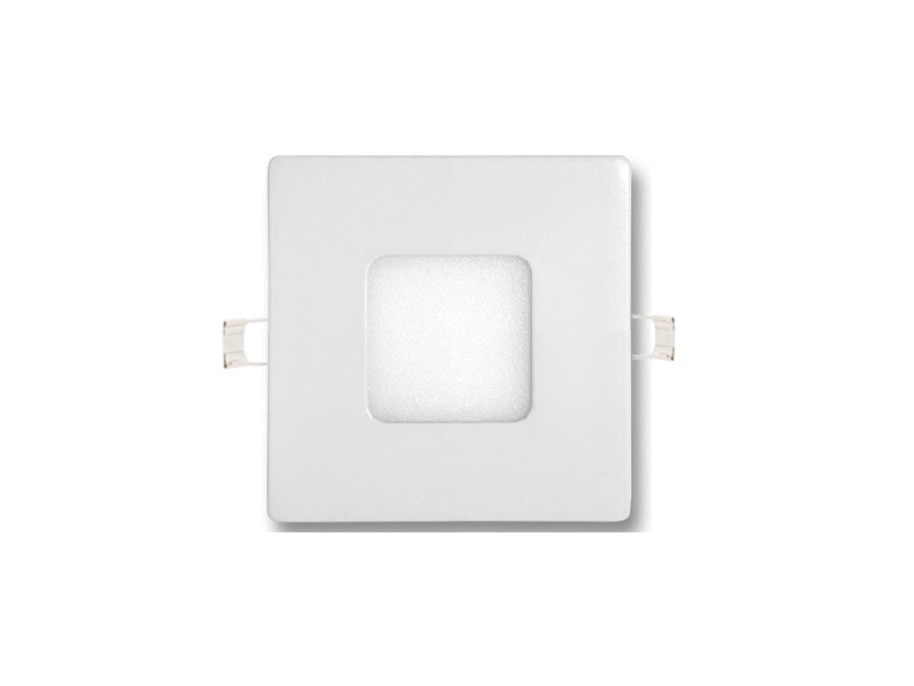 Stmívatelný bílý vestavný LED panel 90x90mm 3W denní bílá