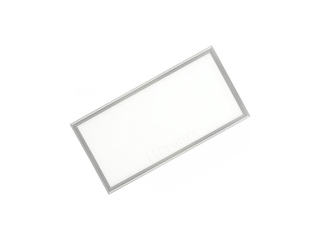 Stmívatelný stříbrný podhledový LED panel 300x600mm 30W teplá bílá
