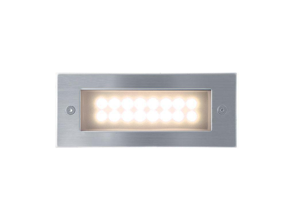 Vestavné venkovní LED osvětlení do zdi 1W 70x170mm Index teplá bílá