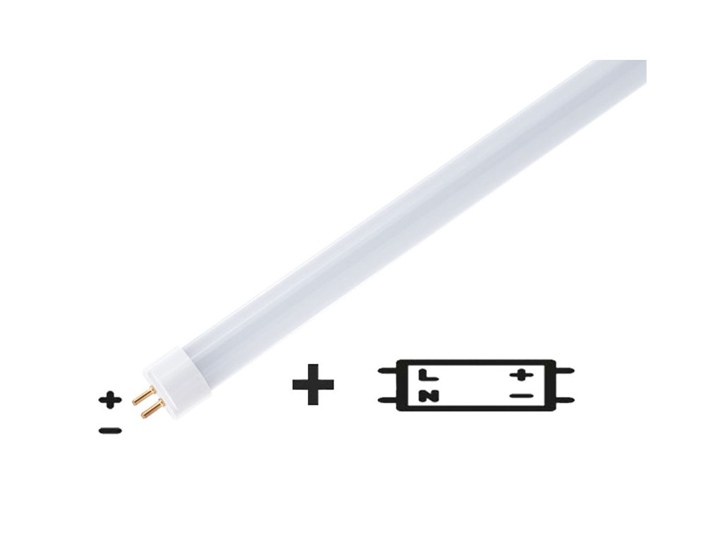 LED zářivka T5 549mm 10W mléčný kryt teplá bílá jednostranné