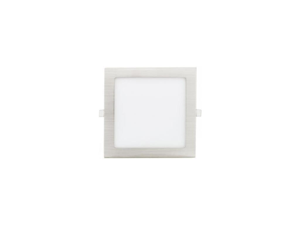 Matný chrom vestavný LED panel 90x90mm 3W denní bílá