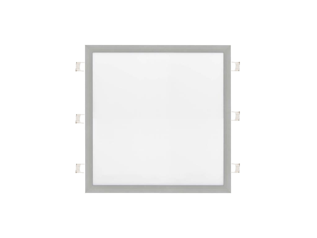 Stmívatelný stříbrný vestavný LED panel 600x600mm 48W teplá bílá