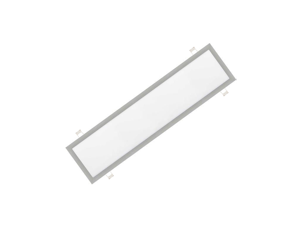 Stmívatelný stříbrný vestavný LED panel 300x1200mm 48W teplá bílá
