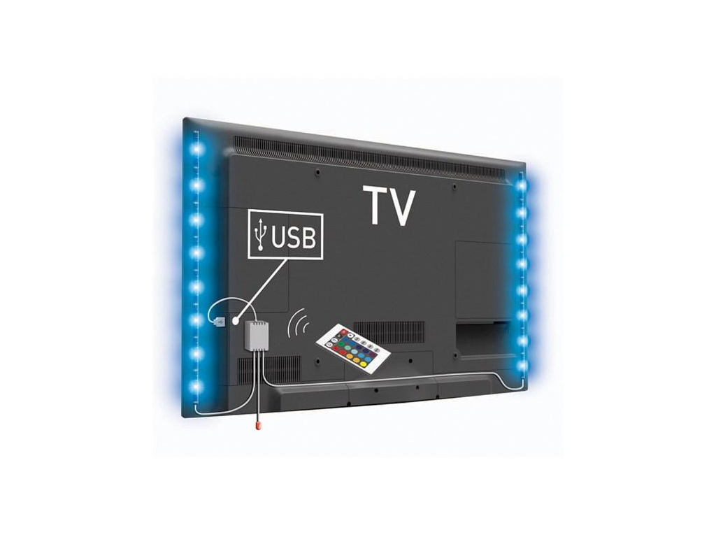 LED pásek na zadní stranu televizoru RGB s USB 8,7W