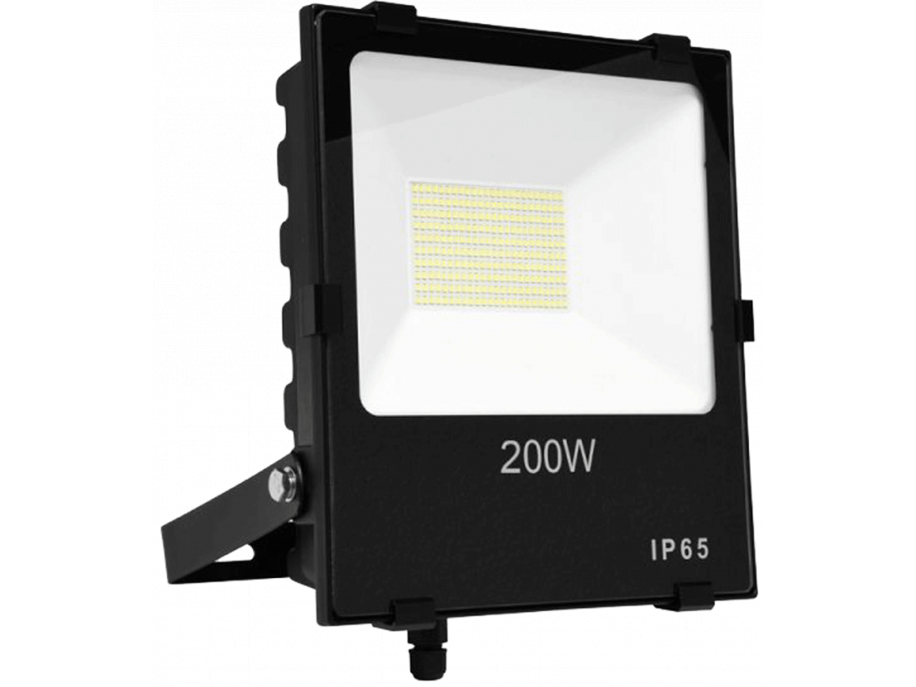 Černý LED reflektor 200W extra 5000K