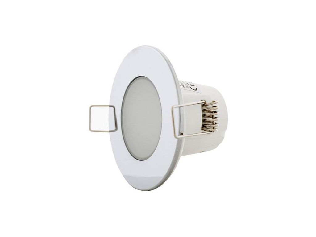 Chrom vestavné podhledové LED svítidlo 5W spotlight teplá bílá
