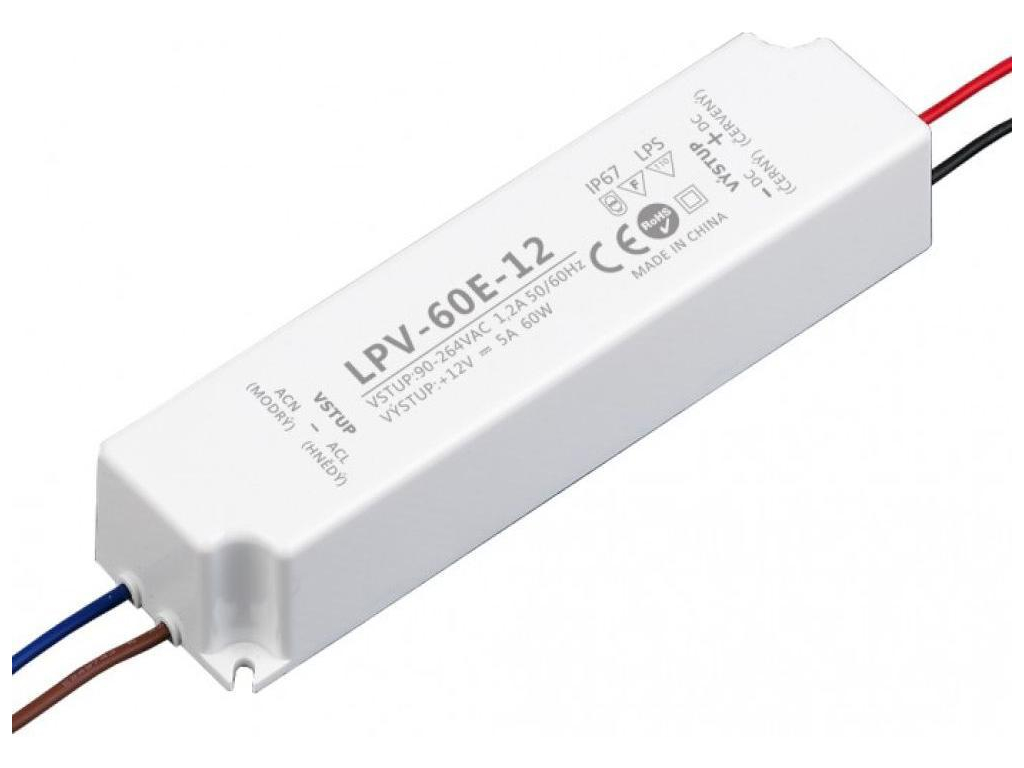 LED zdroj 12V 60W LPV IP67 voděodolný
