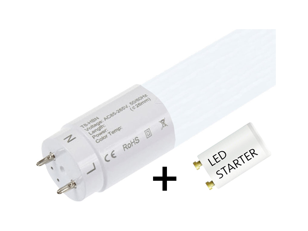 LED zářivka HBN120 120cm 18W Studená bílá jednostranné s LED startérem