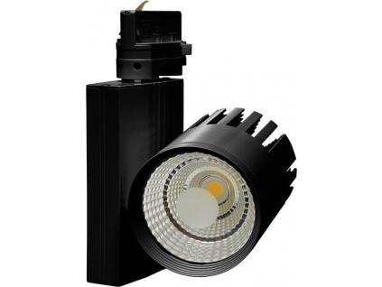 Černý 3 fázový lištový LED reflektor 40W denní bílá