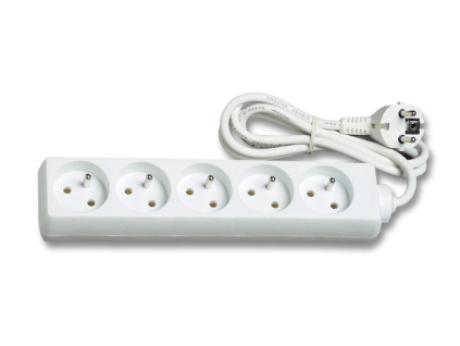 Prodlužovací kabel 5m 5 zásuvek bez vypínače