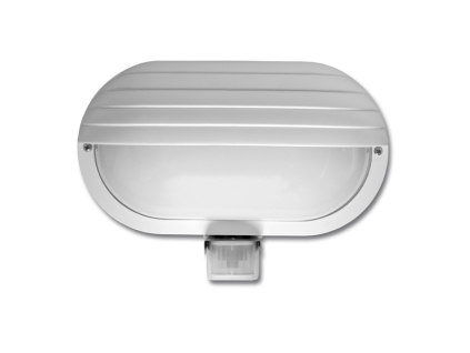 Bílé LED venkovní nástěnné osvětlení s čidlem 10W denní bílá IP44