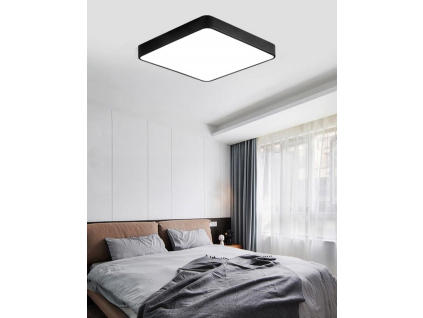 Černý designový LED panel 400x400mm 24W denní bílá