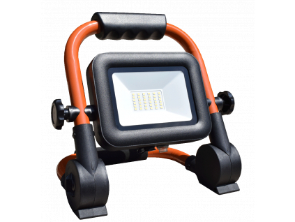 Oranžový LED reflektor se stojanem 100W denní bílá