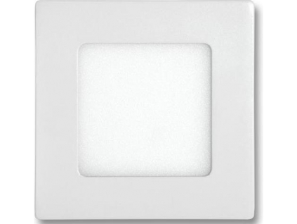 Bílý vestavný LED panel 120x120mm 6W denní bílá s nouzovým modulem