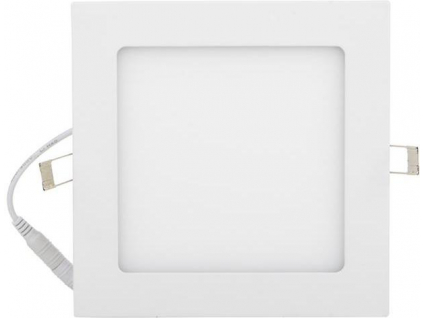 Bílý vestavný LED panel 166x166mm 12W denní bílá s nouzovým modulem