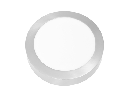 Chromový kruhový přisazený LED panel 225mm 18W denní bílá