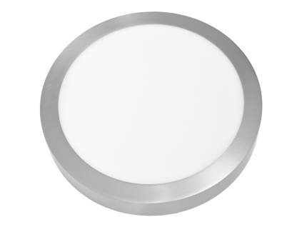 Chromový kruhový přisazený LED panel 300mm 25W teplá bílá