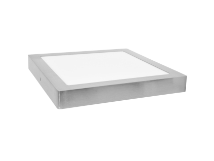 Chromový přisazený LED panel 175x175mm 12W teplá bílá
