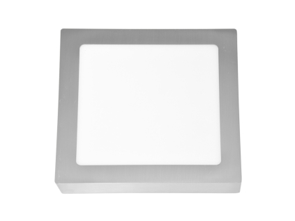 Chromový přisazený LED panel 225x225mm 18W teplá bílá