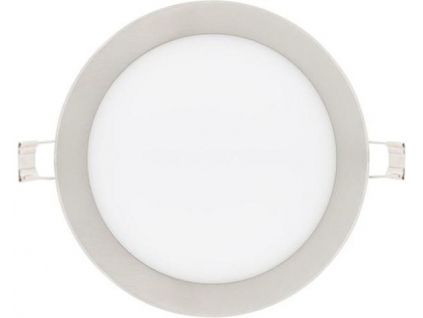 Chromový kruhový vestavný LED panel 225mm (Barva světla Teplá bílá, Výkon 18W)