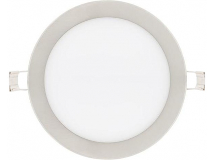Chromový kruhový vestavný LED panel 225mm 18W denní bílá