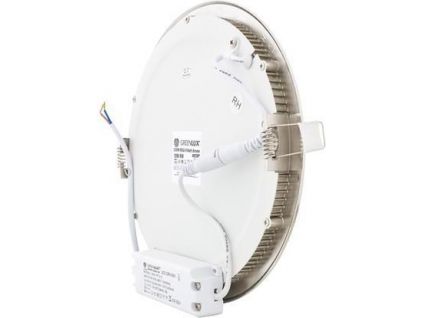 Chromový kruhový vestavný LED panel 300mm (Barva světla Teplá bílá, Výkon 25W)