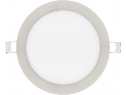 Chromový kruhový vestavný LED panel 300mm 25W teplá bílá