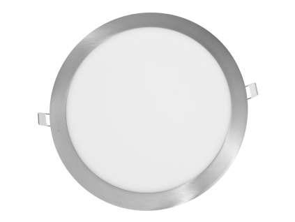 Chromový kruhový vestavný LED panel 300mm 25W denní bílá