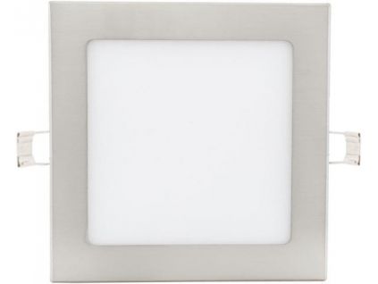 Chromový vestavný LED panel 166x166mm (Barva světla Teplá bílá, Výkon 12W)