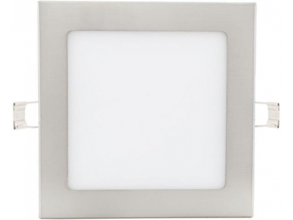 Chromový vestavný LED panel 175x175mm 12W teplá bílá