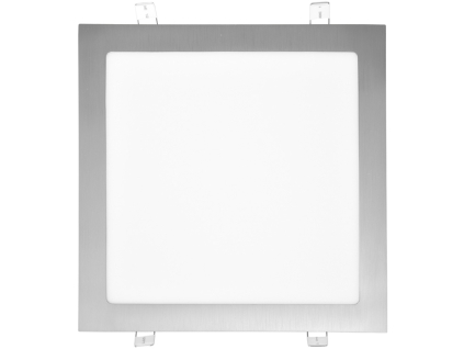 Chromový vestavný LED panel 300x300mm 25W teplá bílá