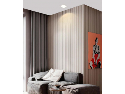 Chromový vestavný LED panel 300 x 300mm 25W teplá bílá