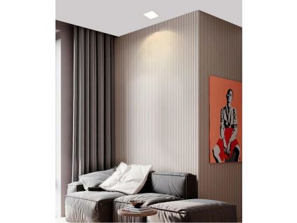 Chromový vestavný LED panel 300x300mm (Barva světla Teplá bílá, Výkon 25W)