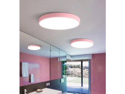 Růžový designový LED panel 400mm 24W denní bílá