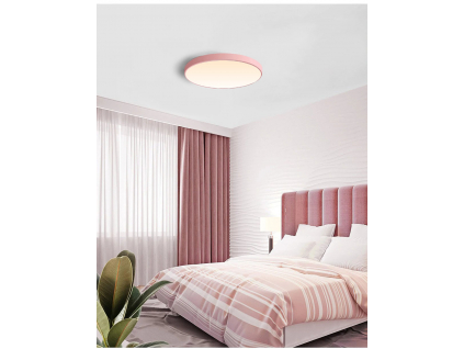 Růžový designový LED panel 400mm 24W teplá bílá