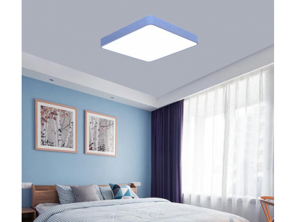Modrý designový LED panel 400x400mm 24W denní bílá