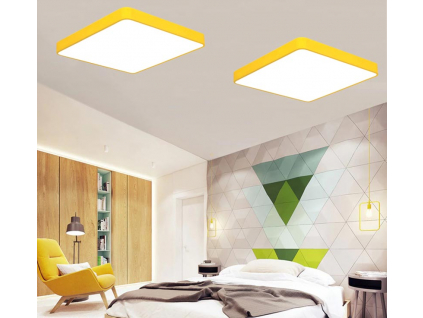 Žlutý designový LED panel 500x500mm 36W denní bílá