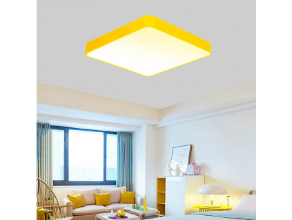 Žlutý designový LED panel 500x500mm 36W teplá bílá