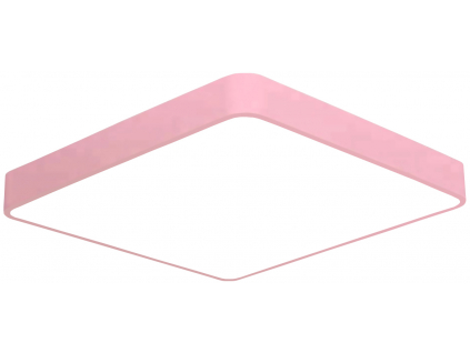 Růžový designový LED panel 600x600mm 48W teplá bílá