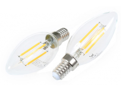 LED žárovka E14 DIMF4W C35 Filament teplá bílá